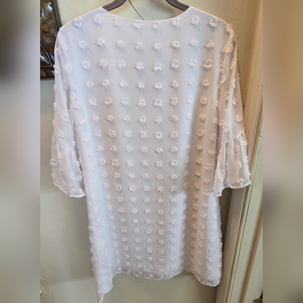 Elegant White Floral Wedding Dress M - Picture 4 of 5